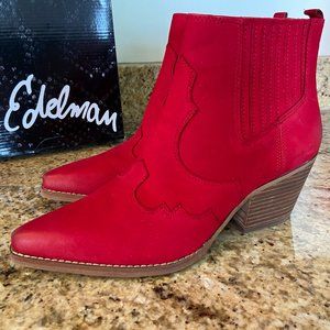 Sam Edelman Winona Red Suede Boots